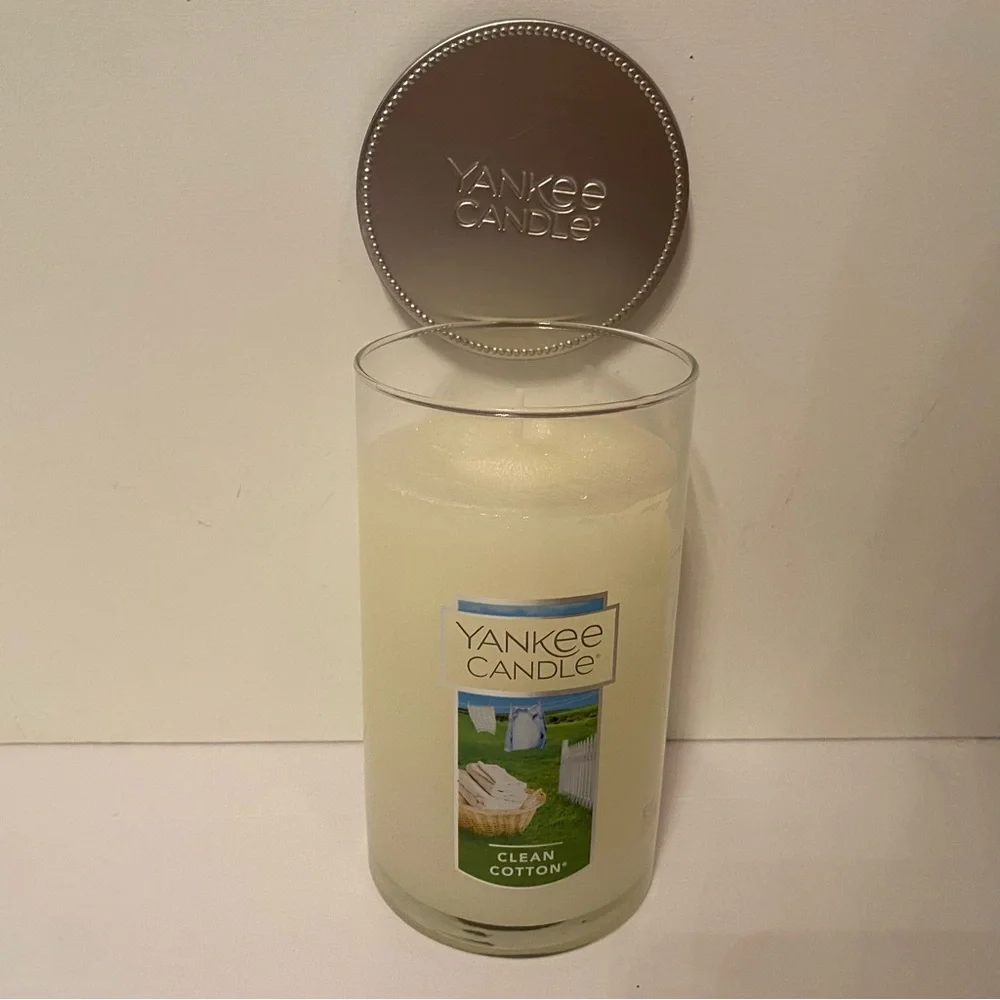 YANKEE CANDLE NEW JAR CLEAN COTTON USA 12 oz Home Accent